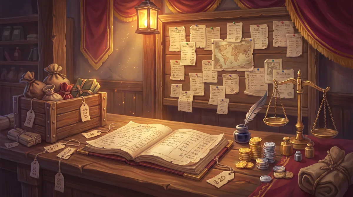The market board: what gets listed is recorded