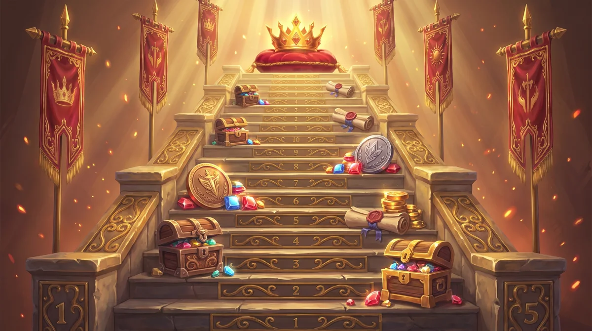 One hundred levels of rewards: both rows deliver the same tier